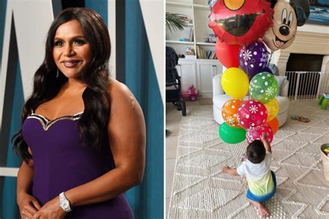 mindy kaling shares very first photo of son spencer on his 1st birthday and reveals tot s cute