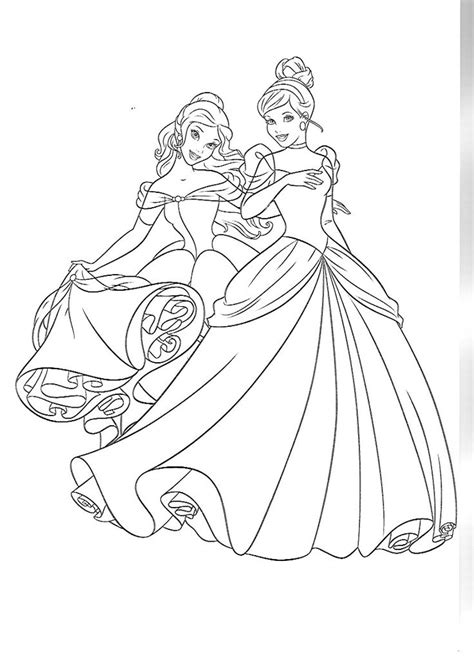 30 free printable cinderella coloring pages. Belle and Cinderella | Cinderella coloring pages, Disney ...
