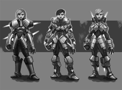 Female Power Suit Armour Concepts By Chrisbaldock On Deviantart