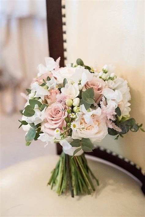 Blush Pink White And Green Wedding Bouquet Emmalovesweddings