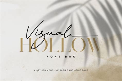 Visual Hollow Font Duo Dafont Free Visual Fonts Duo