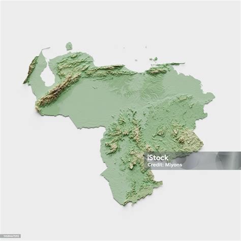 Foto De Mapa Topográfico Em Relevo Da Venezuela Renderização 3d E Mais