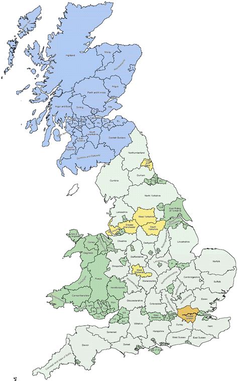 England's counties are the source of much regional pride, not least on cricket pavilions. Map Uk Cities Counties