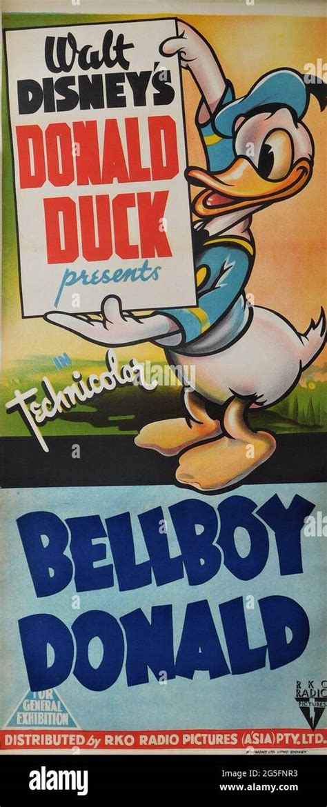 Australian Poster For Walt Disneys Donald Duck In Bellboy Donald 1942