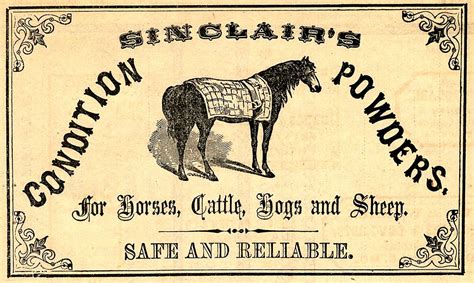 Vintage Clip Art Antique Pharmacy Labels Horse The