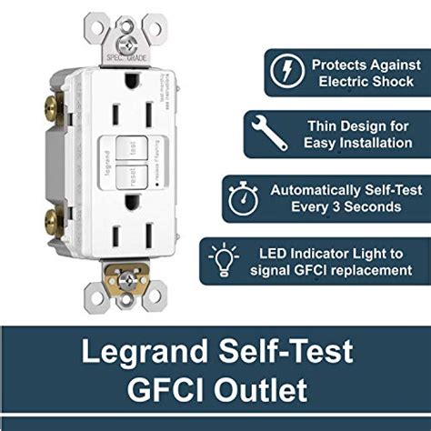 Legrand Radiant Self Test Gfci Outlet White 20 Amp 2097wccd12