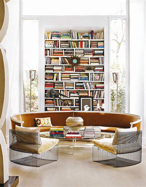 20 Dreamy Libraries To Model Your Own After Round Couch Home Interior