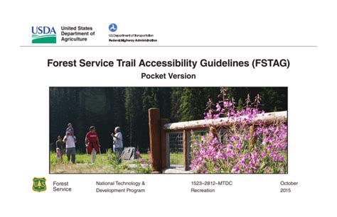Forest Service Trail Accessibility Guidelines Fstag Pocket Version
