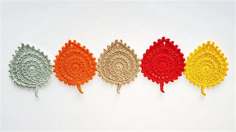How To Crochet Leaf Coaster Handmadebyraine