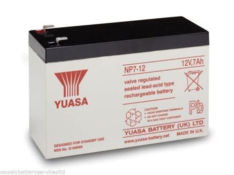 YUASA AGM 12v 7Ah (as 6Ah 7.2Ah & 7.5Ah) - FLYMO CT250X STRIMMER ...
