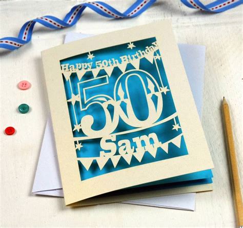 Check spelling or type a new query. Personalised Papercut 50th Birthday Card By Pogofandango | notonthehighstreet.com