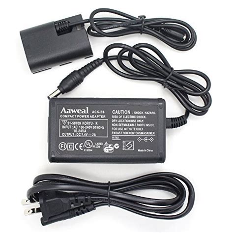 Aaweal Ack E6 Ac Power Adapter Kit For Canon Eos 5ds 5ds R 5d Mark Iv
