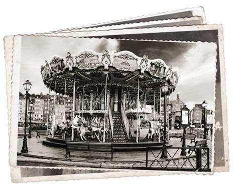 Vintage Photos Carousel Stock Photo Image Of Postcard 46584272
