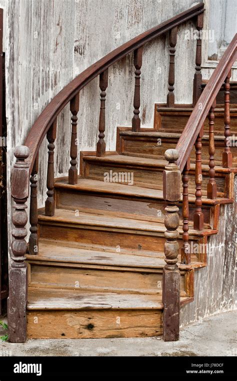Wooden Railing And Stairs And Indoor Hi Res Stock Photography And