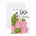 99th Birthday Greeting Card with Pink Roses by MoonlakeDesigns