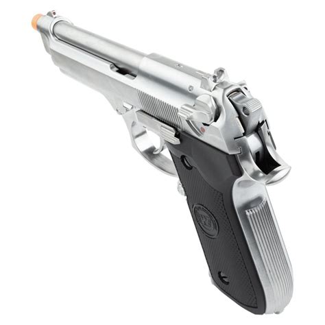 Pistola Airsoft Beretta M92 Gbb Cromada Full Metal Lojadacarabina