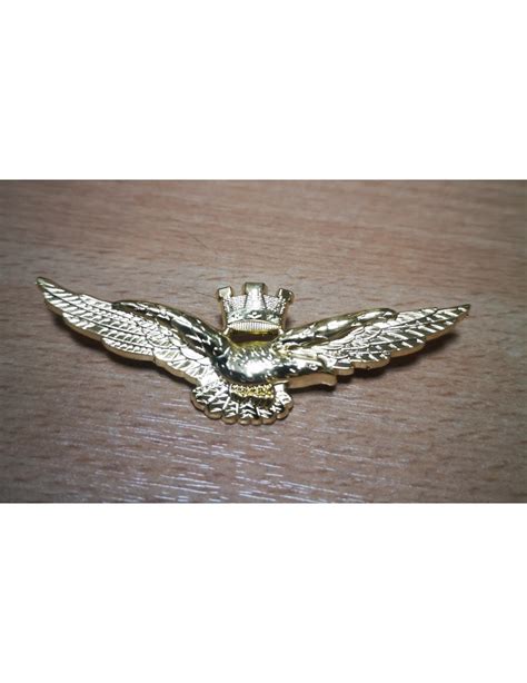 Brevetto Pilota Militare 7 Cm Con Spilla Distintivi Metallici 1500