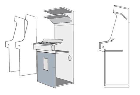 32 pro upright xtension arcade cabinet for the x tankstick mame. Arcade Cabinet Plans - The Geek Pub