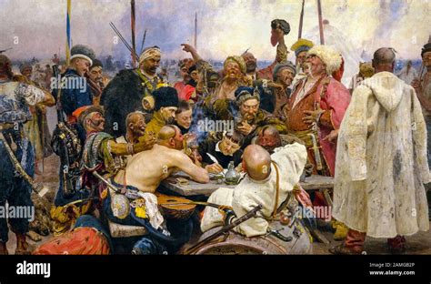 Ilya Repin Reply Of The Zaporozhian Cossacks Painting 1878 1891