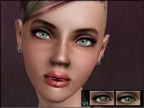 Shojoangels Eyeset19 V1 Sims 3 Makeup Septum Ring Nose Ring Shiny