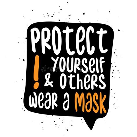 Please Wear A Face Mask Sign Stock Vector Illustration Of Cartoon