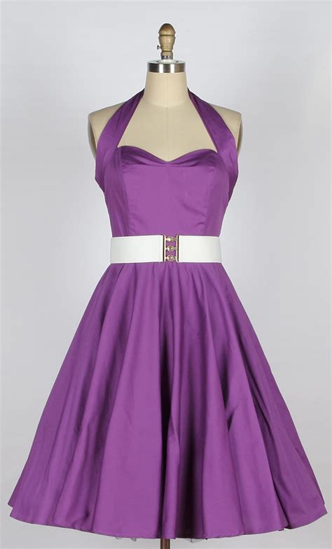 Charming Purple Dress Ikuzo Lady Purple Dress Casual Prom Dresses Sleeveless Vintage