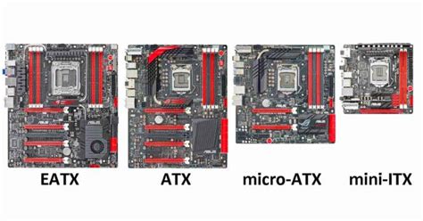 ATX microATX miniATX y eATX en qué se diferencian