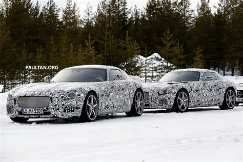 Spy Video Mercedes Benz Amg Gt Prowling In Snow Spy Shots Of Cars