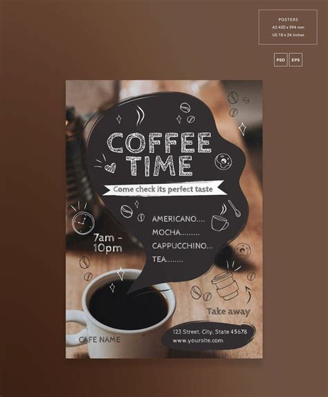 Posters Coffee Time Coffee Poster Design Coffee Poster Cafe Posters