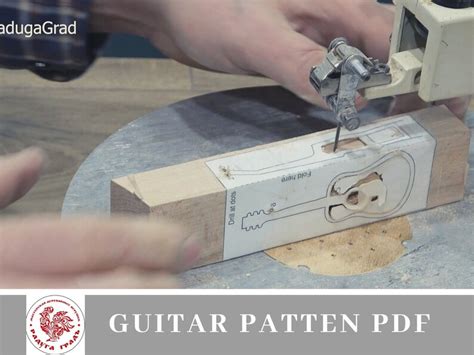 Pattern Guitar Digital Pattern Scroll Saw Wooden Project Etsy