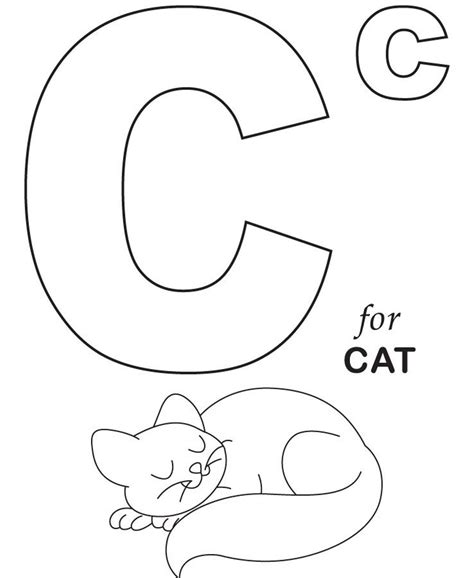 Print free letter c practice to help kids improve writing skills at home or school. 25 Alphabet Coloring Pages For Children