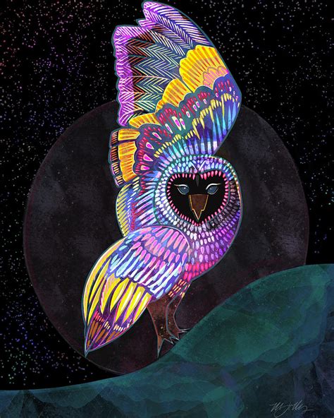 Space Owl Digital Art By Melissa Jolley Fine Art America