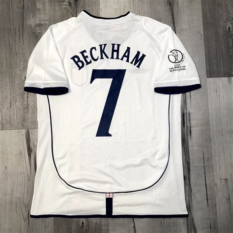 2002 England World Cup Beckham Retro England Kit Wc 2002 David Beckham