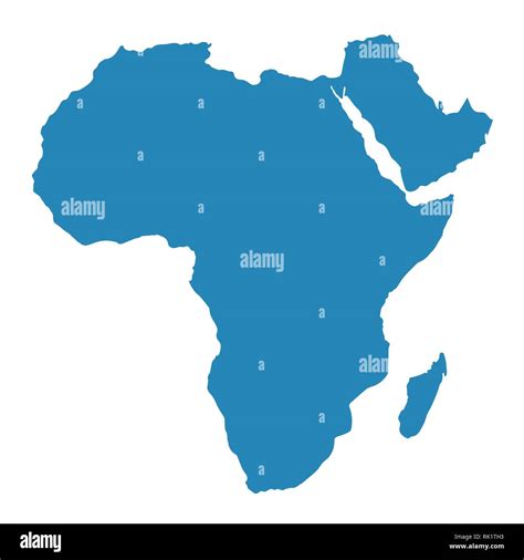 Mapa Original Del Continente Africano Ilustracion Vectorial De Stock