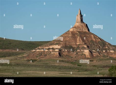 View Of Landmark Chimney Rock National Historic Site In Morrill County