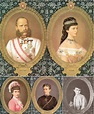 Emperor Franz Josef, Empress Elizabeth and children, Gisela, Rudolph ...