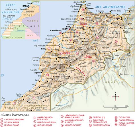 Maroc Carte Détaillée Voyage Carte Plan