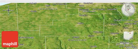 Satellite Panoramic Map Of Medina County