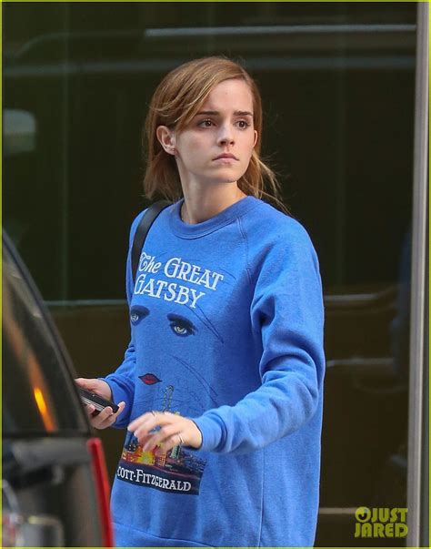 Emma Watson Wears Great Gatsby Sweatshirt Over Dress Photo 2930926