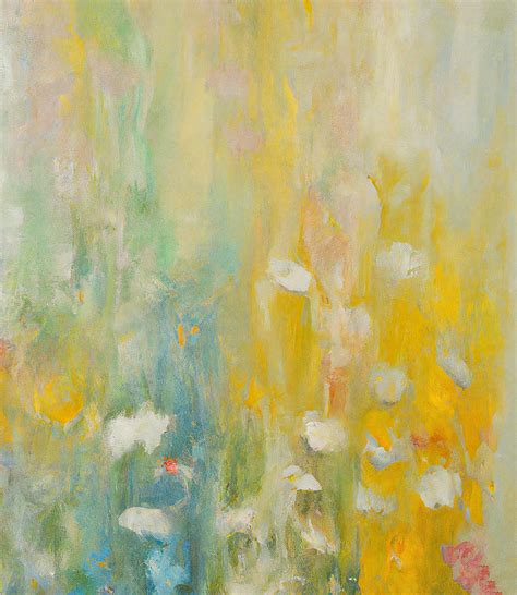 White And Yellow Abstract Flowers Painting By Stellart Studio Fine