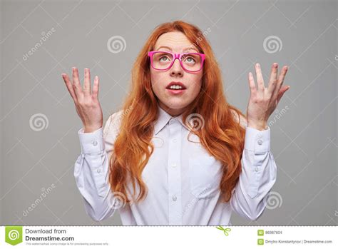 Frustrated Young Teenager Looking Upwards Stock Photo 