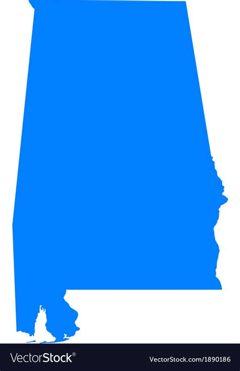 Map Of Alabama Royalty Free Vector Image Vectorstock