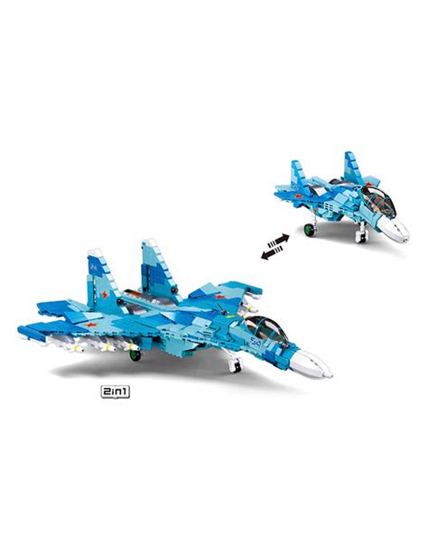 Sluban Blue Fighter Jet 2 In1 Altoys Altoys