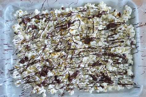 The Art Of Comfort Baking Popcorn With Dark Chocolate Drizzle