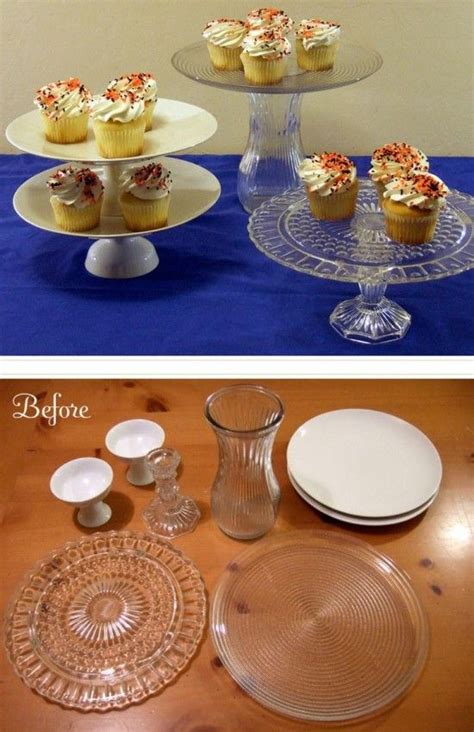 Plate And Glass Cake Stand Tutorial Diy Cake Stand Cake Plates Stand