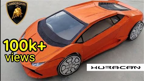 How To Make Car From Cardboard Lamborghini Huracan Youtube