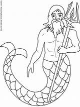 Merman Coloring Pages Mermaid Boy Poseidon Lightupyourbrain Printable Kids Choose Board Freecoloringpages sketch template