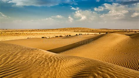 Dunes Of Thar Desert Rajasthan India Stock Image Image Of Daylight