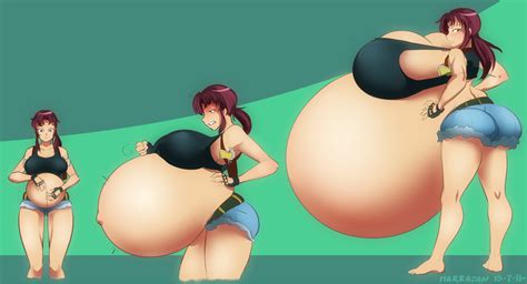 Rule 34 1girls Ass Expansion Belly Belly Expansion Big Ass Big Belly Black Lagoon Breast