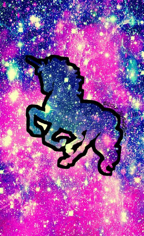 Unicorno Glitter Galaxy Sfondi Kawaii Sfondicro